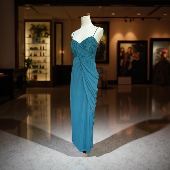 NWT Elegant Turquoise Teal Evening Gown by Alex Evenings! Size 10! NEW! - Picture 2 of 9